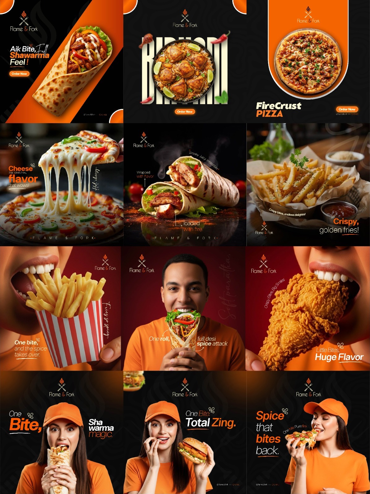 Flame & Fork – Food Branding