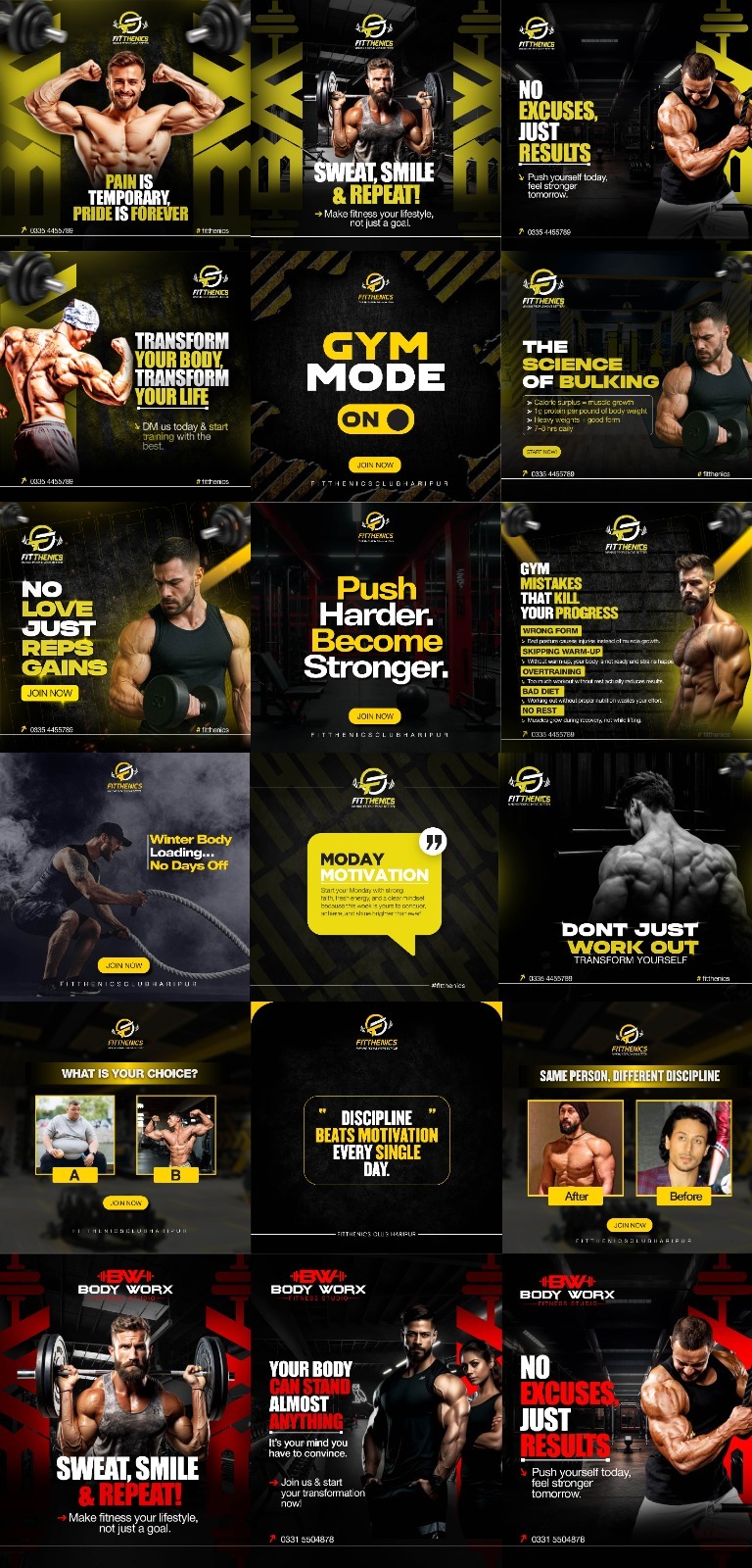 BodyWorx – Gym & Fitness Branding